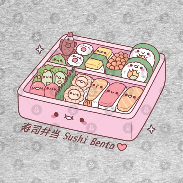 Kawaii Japanese Bento Box Sushi by rustydoodle